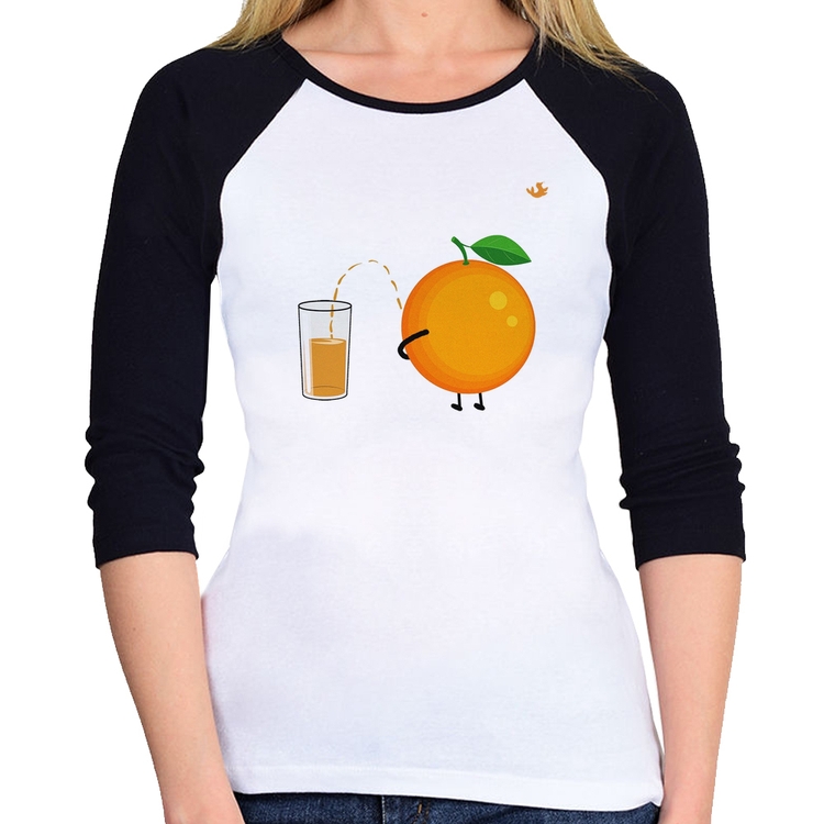 Baby Look Raglan Peeing Orange Manga 3/4