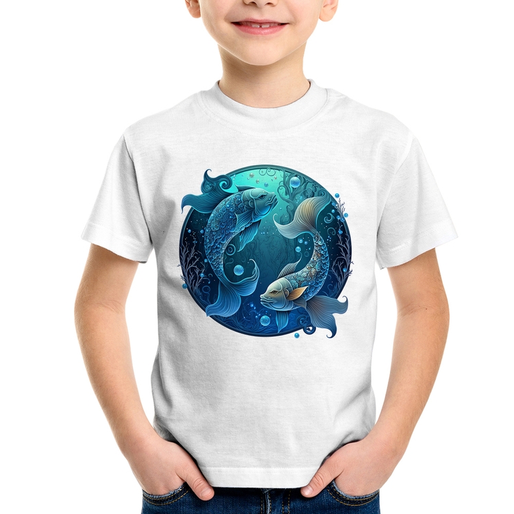 Camiseta Infantil Peixes Sígno