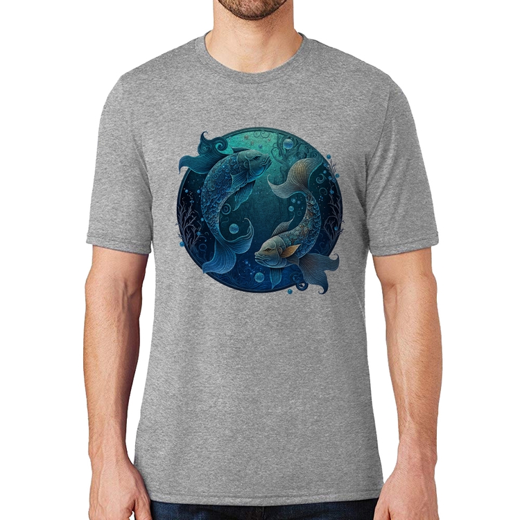 Camiseta Peixes Sígno - Cinza
