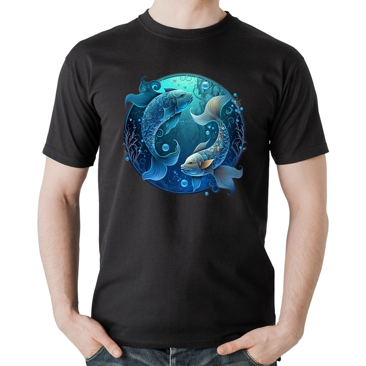 Camiseta Algodão Peixes Sígno