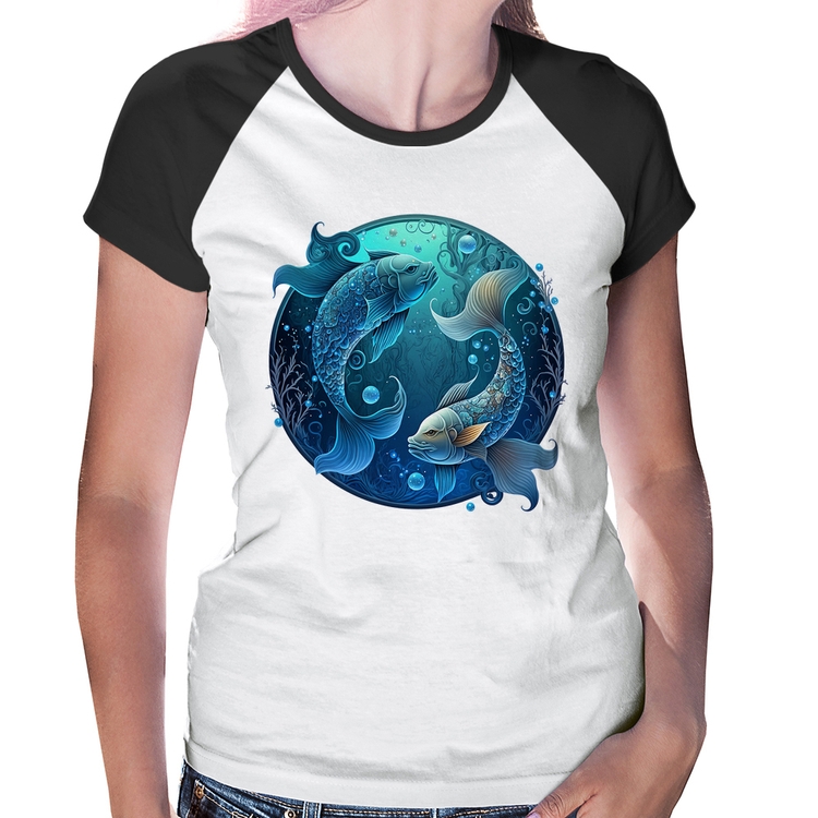 Baby Look Raglan Peixes Sígno