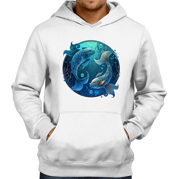 Moletom Peixes Sígno - Branco