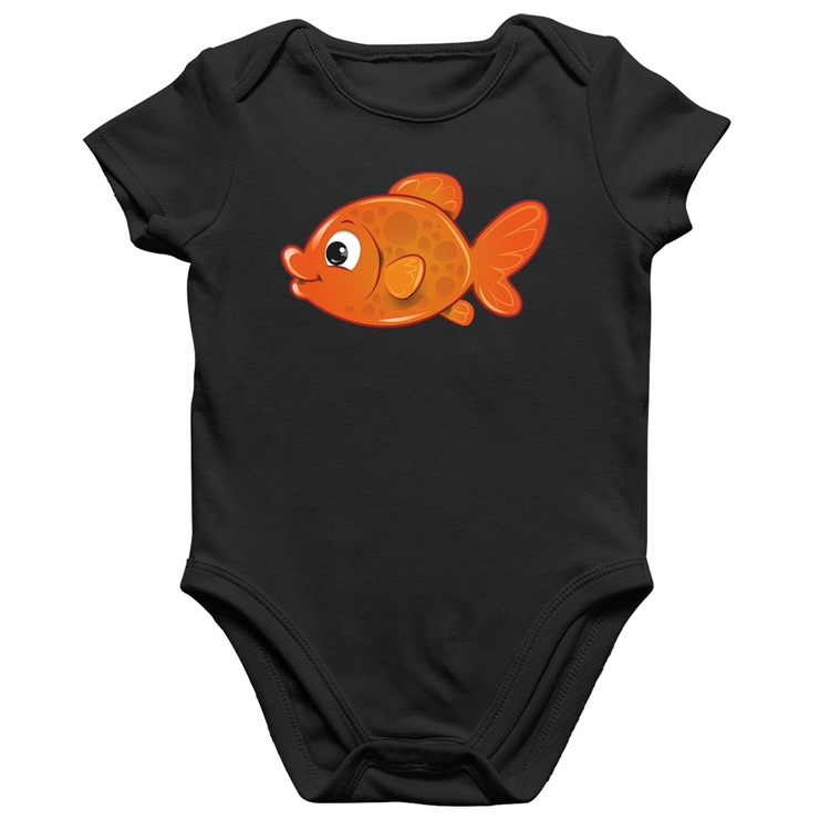 Body Bebê Algodão Peixinho Brinquedo