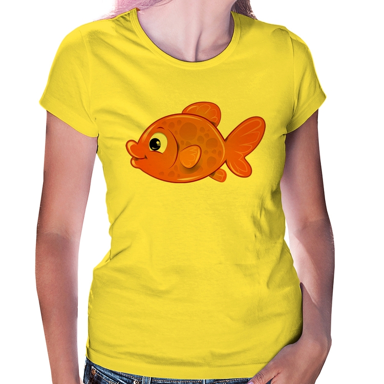 Baby Look Peixinho Brinquedo - Amarela