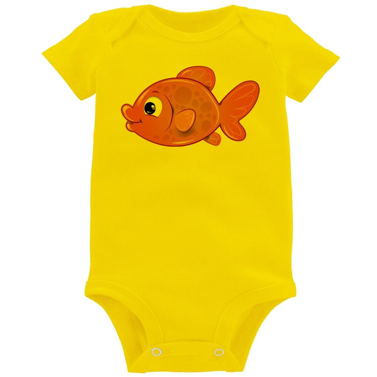 Body Bebê Peixinho Brinquedo - Amarelo
