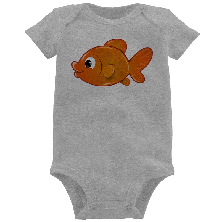 Body Bebê Peixinho Brinquedo - Cinza