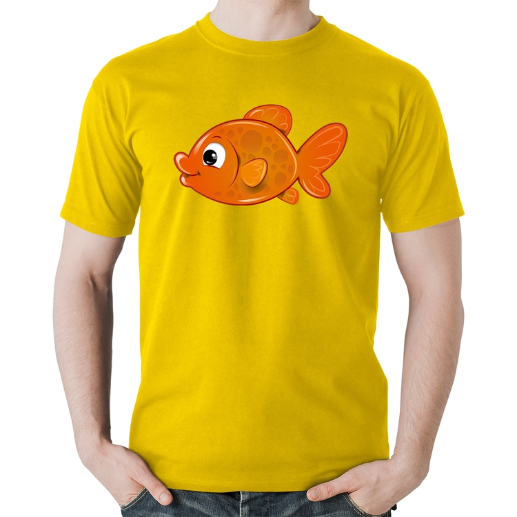 Camiseta Algodão Peixinho Brinquedo - Amarela