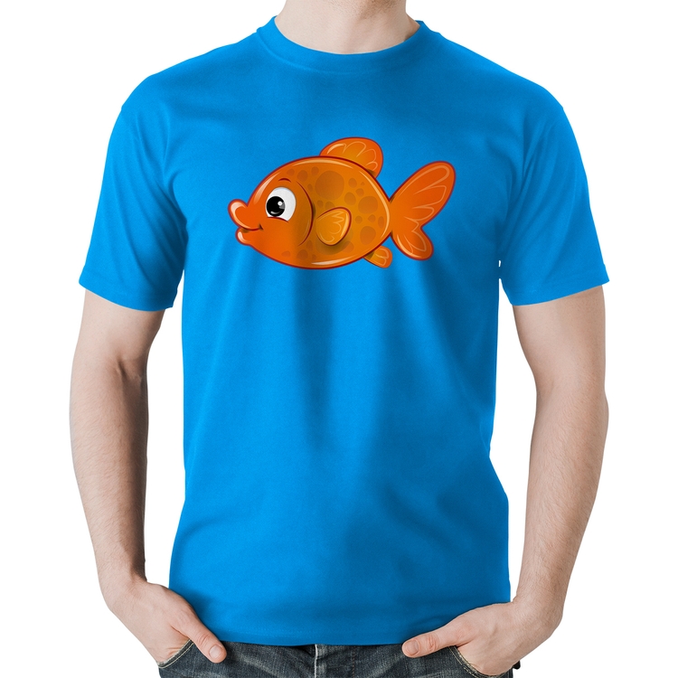Camiseta Algodão Peixinho Brinquedo - Azul
