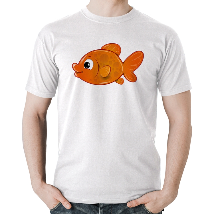 Camiseta Algodão Peixinho Brinquedo - Branca