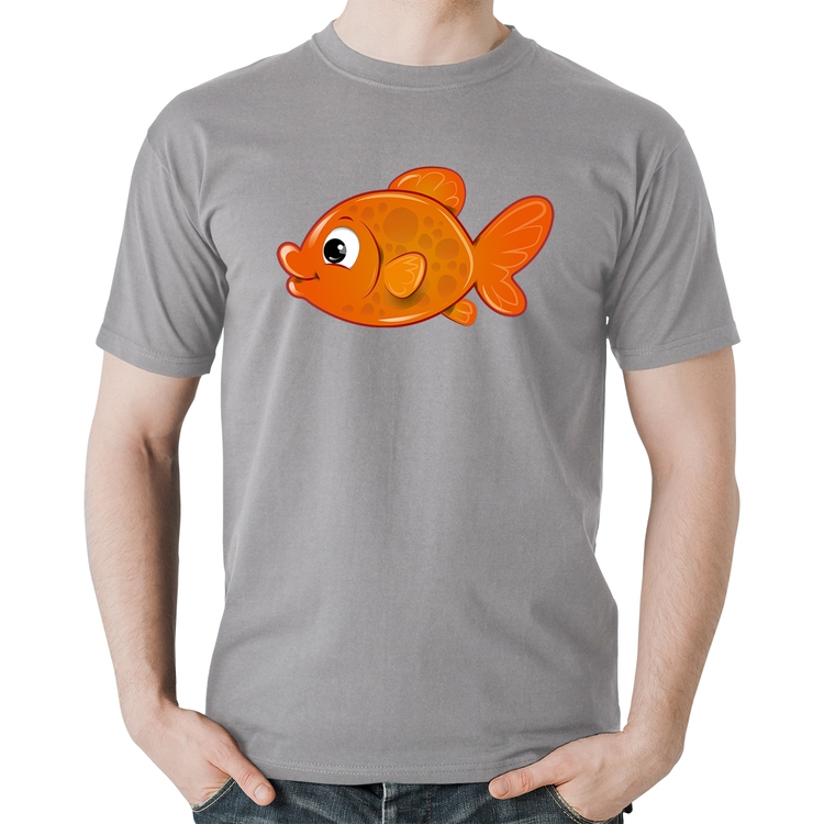 Camiseta Algodão Peixinho Brinquedo - Cinza