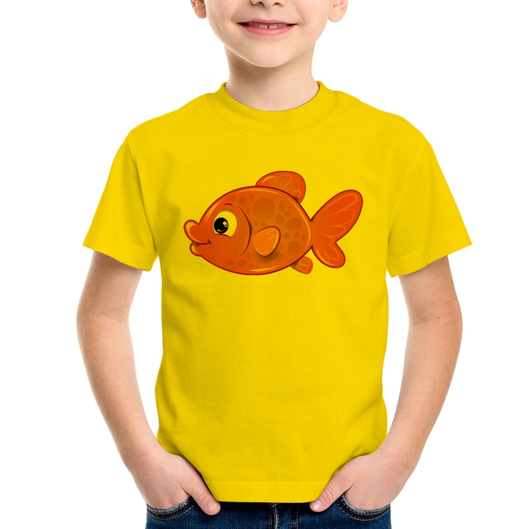 Camiseta Infantil Peixinho Brinquedo - Amarela