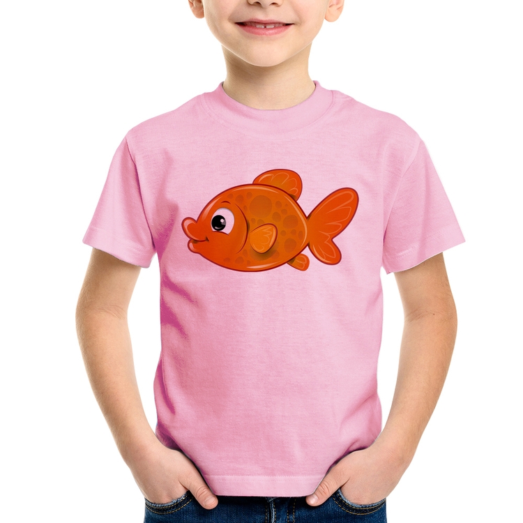 Camiseta Infantil Peixinho Brinquedo - Rosa Bebê