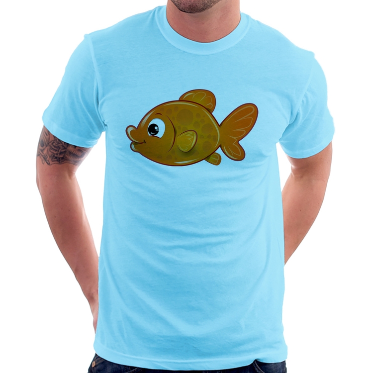 Camiseta Peixinho Brinquedo - Azul Bebê