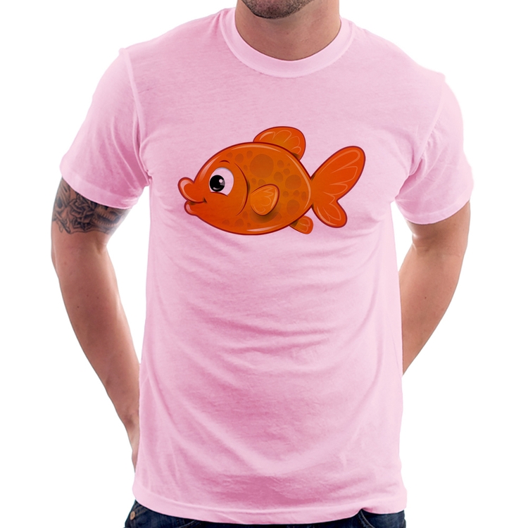 Camiseta Peixinho Brinquedo - Rosa Bebê
