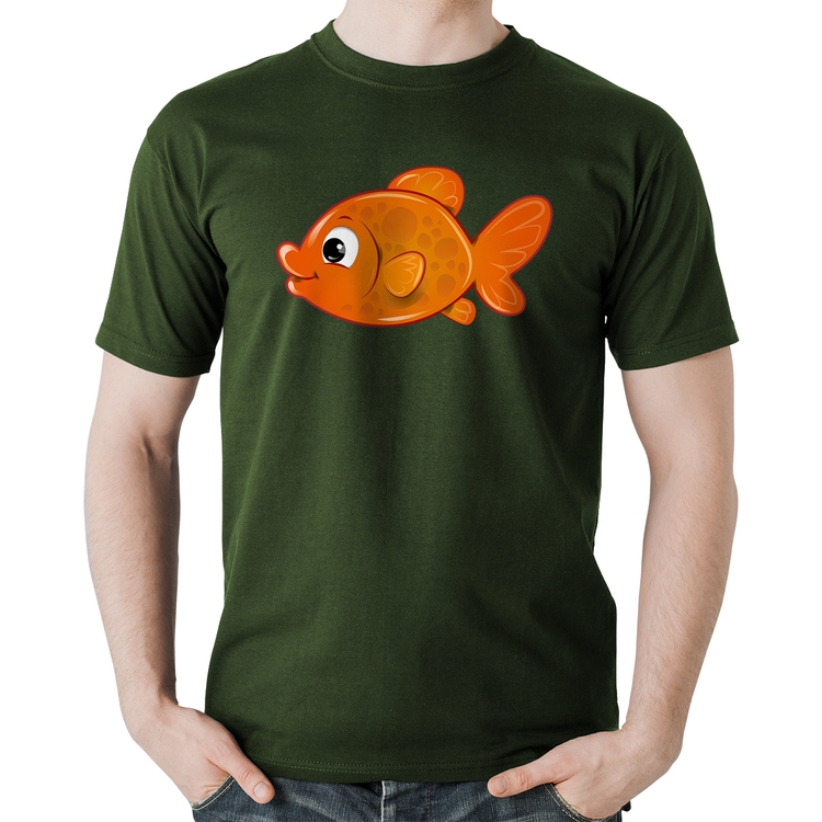 Camiseta Algodão Peixinho Brinquedo - Musgo