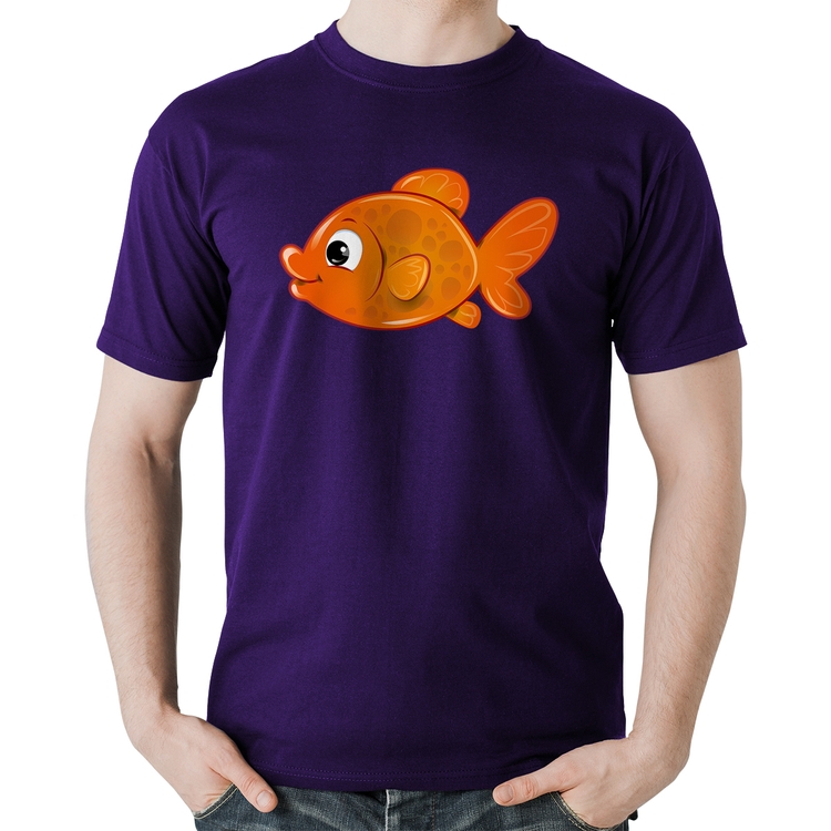 Camiseta Algodão Peixinho Brinquedo - Roxa