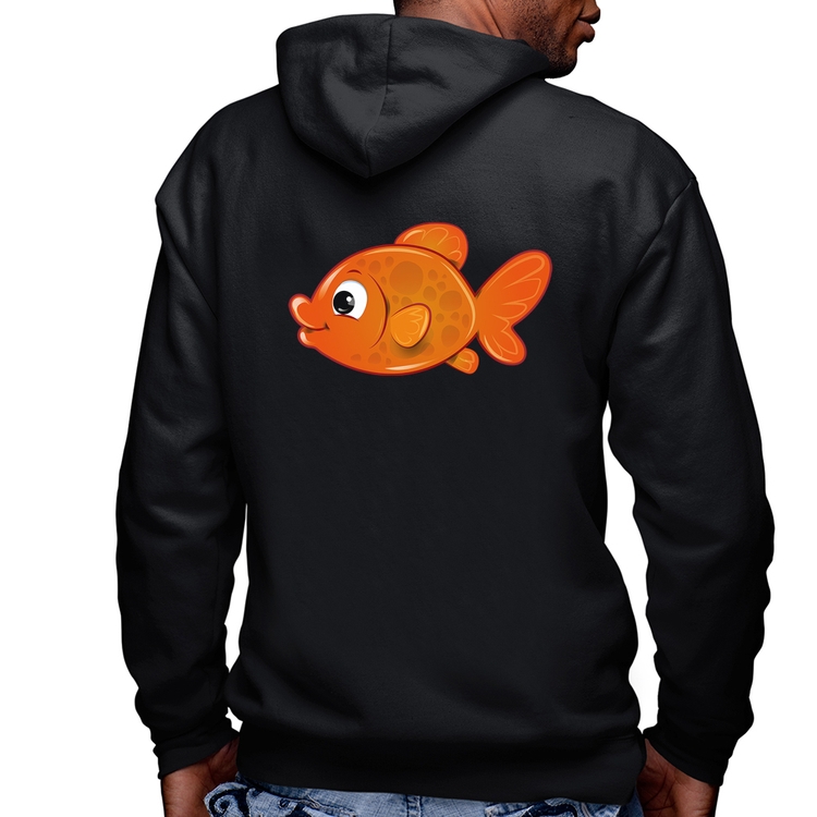 Blusa Moletom Peixinho Brinquedo Masculina com Capuz e Zíper