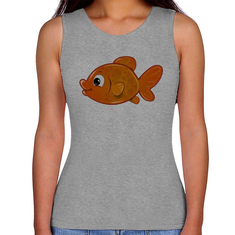 Regata Feminina Peixinho Brinquedo - Cinza