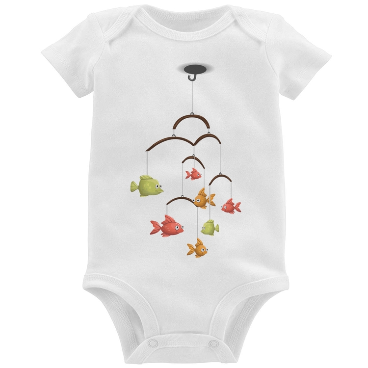 Body Bebê Peixinhos Móbile