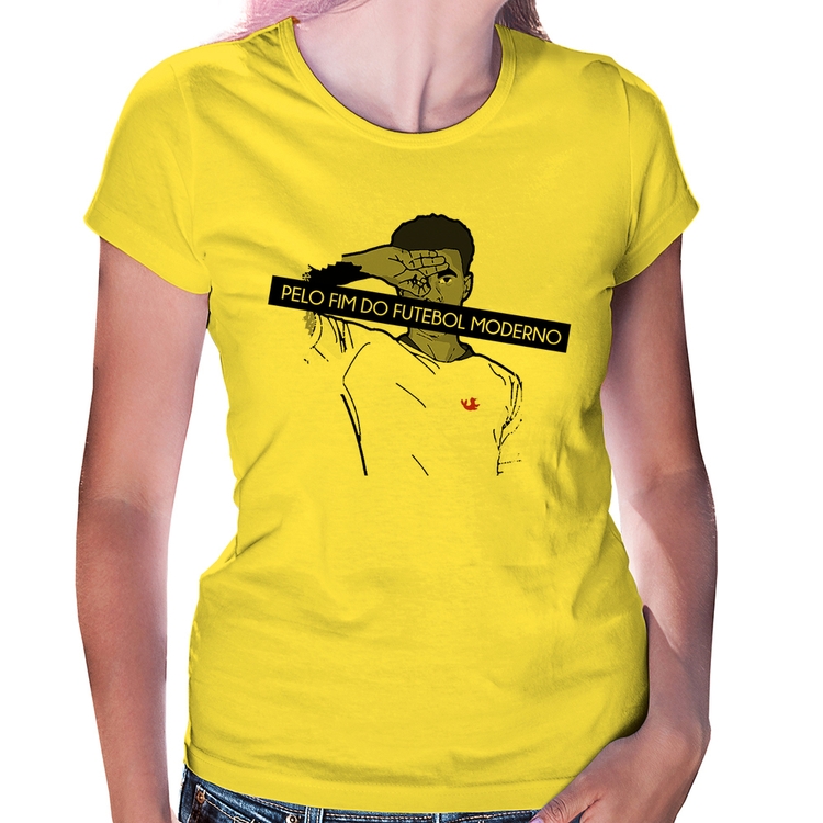 Baby Look Pelo fim do futebol moderno - Amarela