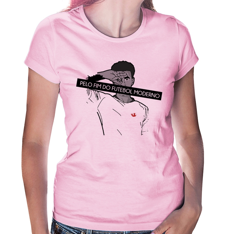 Baby Look Pelo fim do futebol moderno - Rosa Bebê