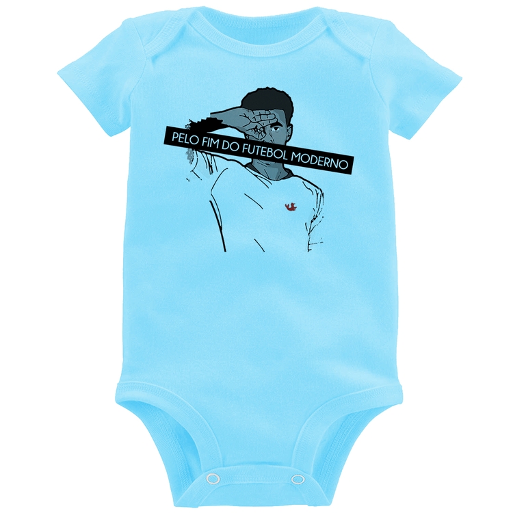 Body Bebê Pelo fim do futebol moderno - Azul Bebê