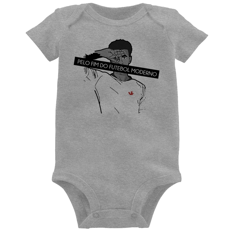 Body Bebê Pelo fim do futebol moderno - Cinza