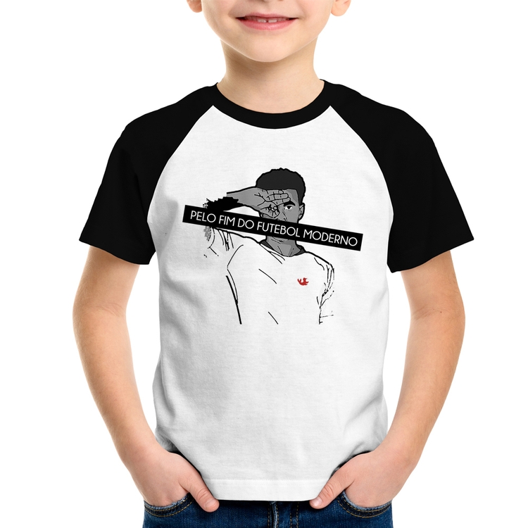Camiseta Raglan Infantil Pelo fim do futebol moderno