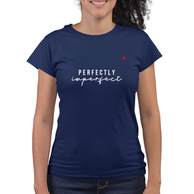 Baby Look Quality Perfectly Imperfect - Azul Marinho