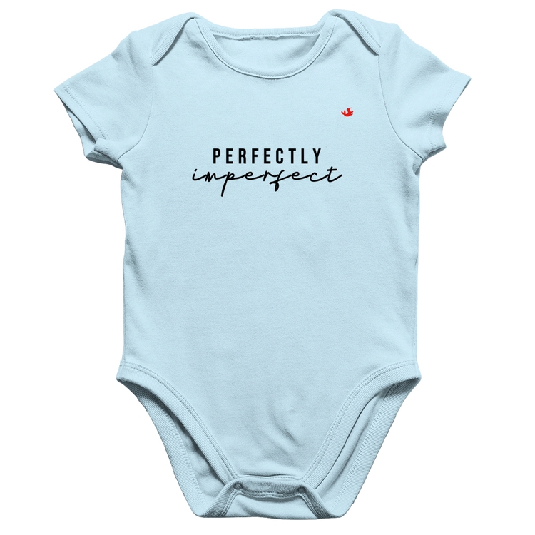 Body Bebê Algodão Perfectly Imperfect - Azul Bebê