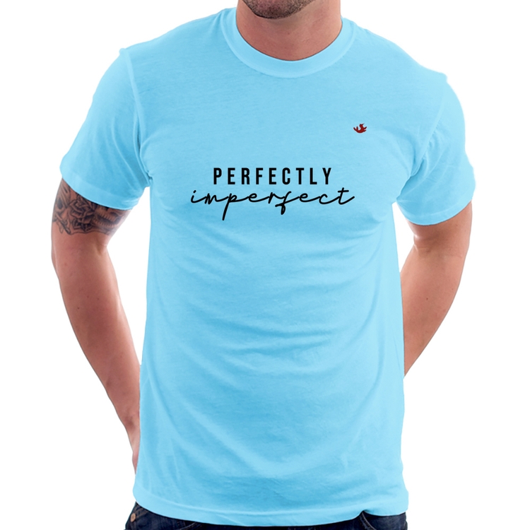 Camiseta Perfectly Imperfect Art - Azul Bebê