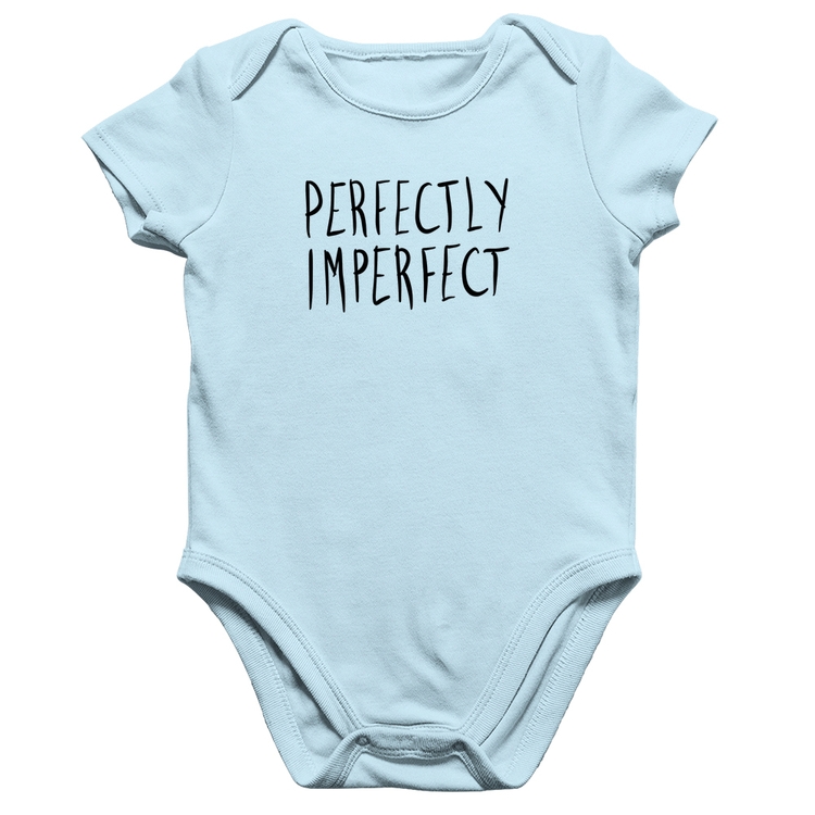 Body Bebê Algodão Perfectly Imperfect - Azul Bebê