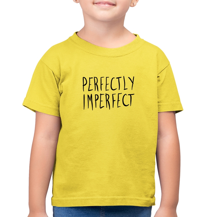 Camiseta Algodão Infantil Perfectly Imperfect - Amarelo Canário