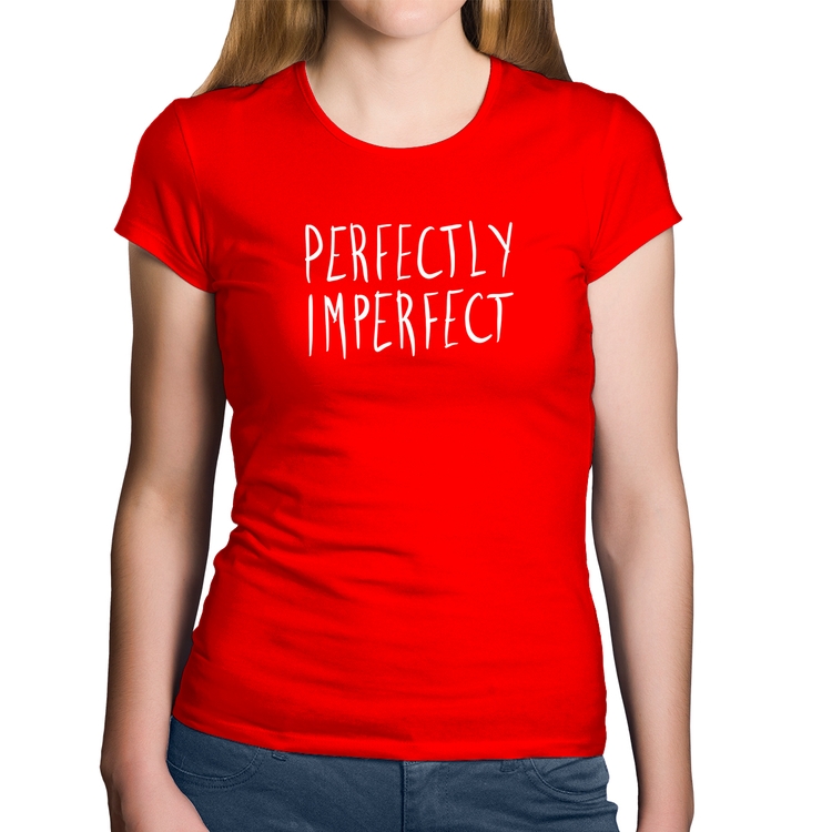 Baby Look Algodão Perfectly Imperfect - Vermelha