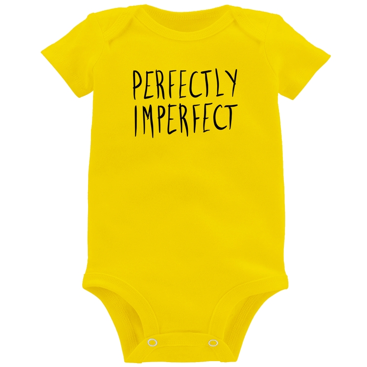Body Bebê Perfectly Imperfect - Amarelo