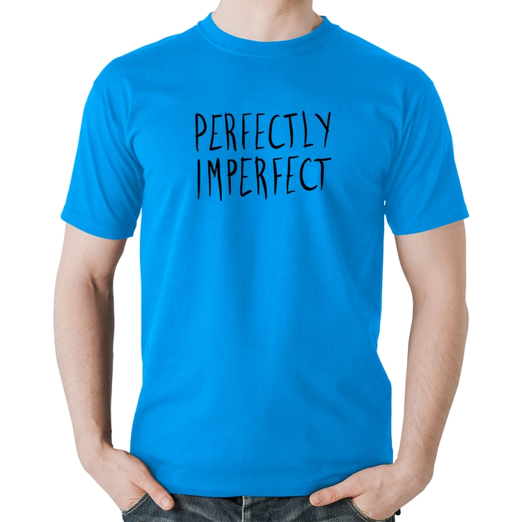 Camiseta Algodão Perfectly Imperfect - Azul