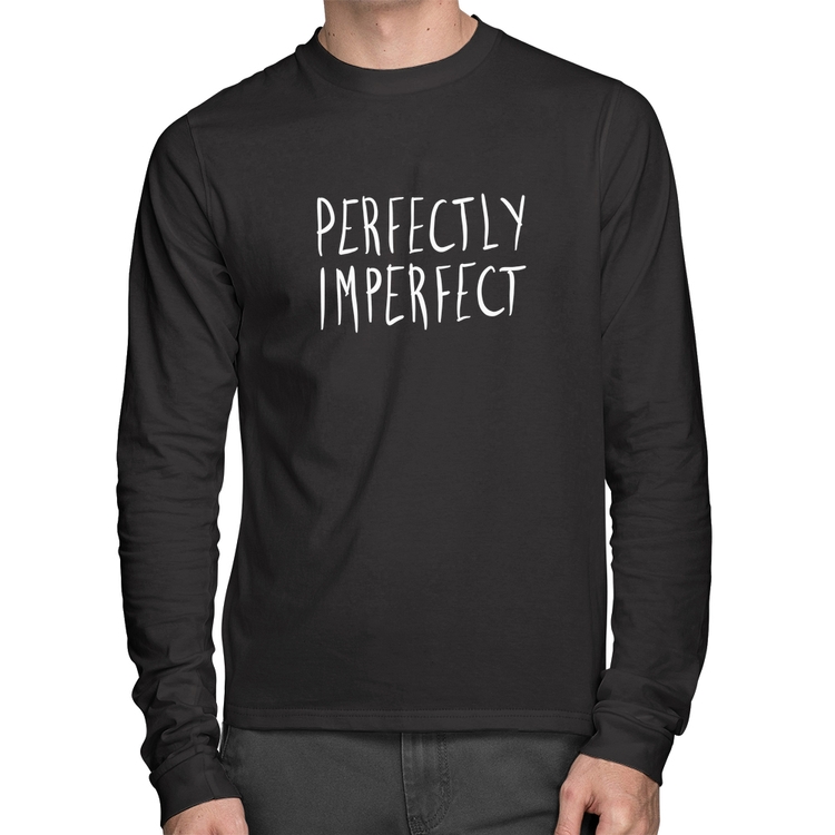 Camiseta Algodão Perfectly Imperfect Manga Longa