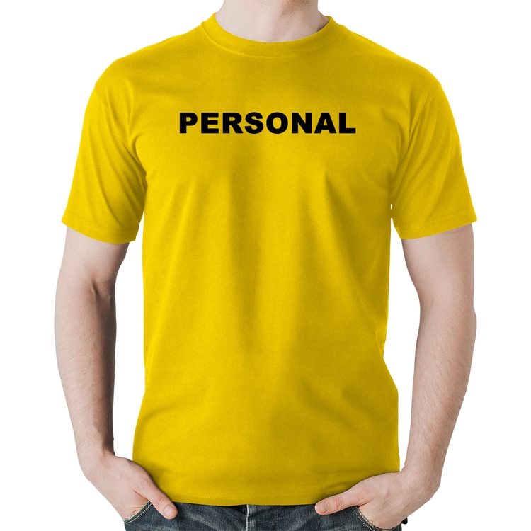 Camiseta Algodão Personal  - Amarela