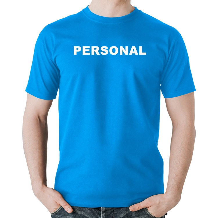 Camiseta Algodão Personal  - Azul