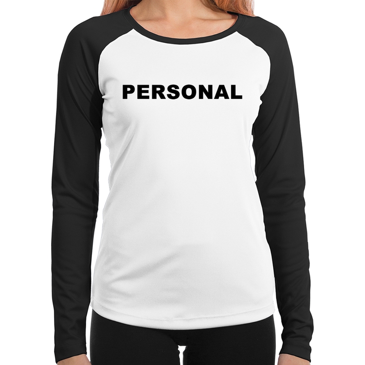Baby Look Raglan Personal  Manga Longa