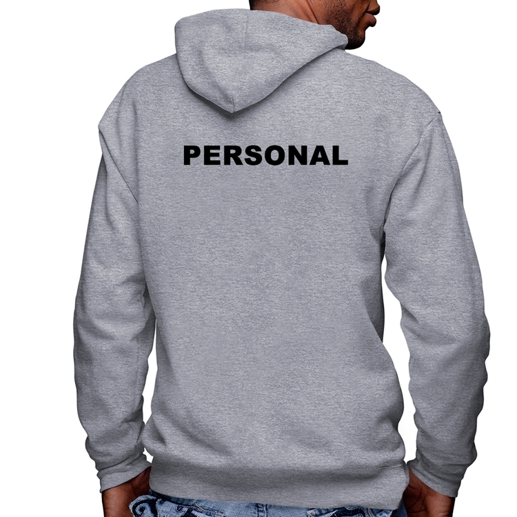 Blusa Moletom Personal  Masculina com Capuz e Zíper - Mescla