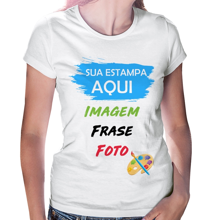 Baby Look Estampa Personalizada (Imagem, frase ou foto)