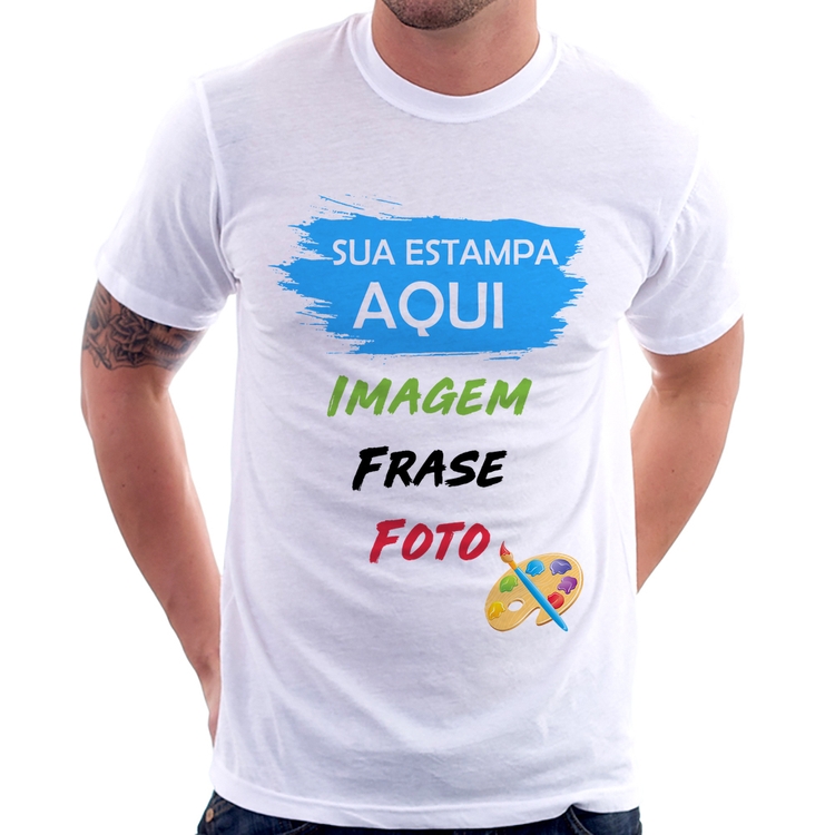 Camiseta Estampa Personalizada (Imagem, frase ou foto)