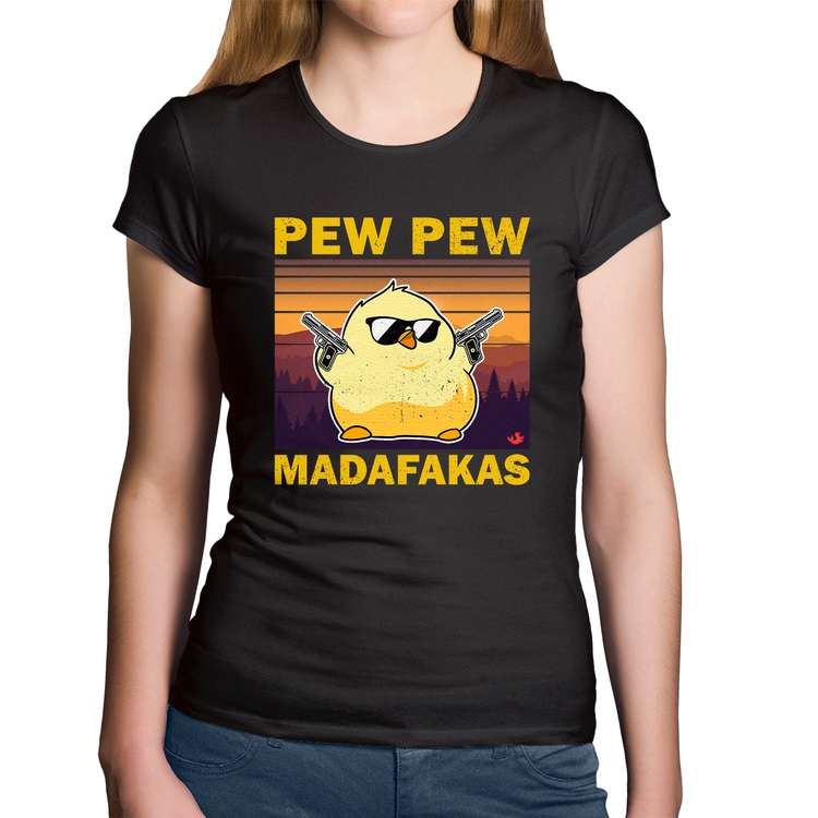 Baby Look Algodão Pew Pew Madafakas
