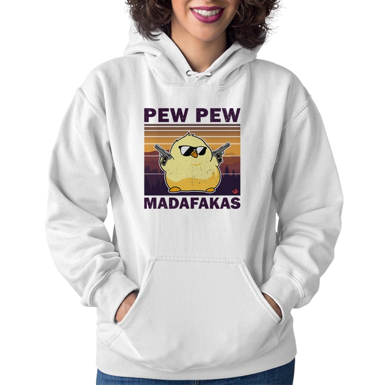 Moletom Feminino Pew Pew Madafakas - Branco