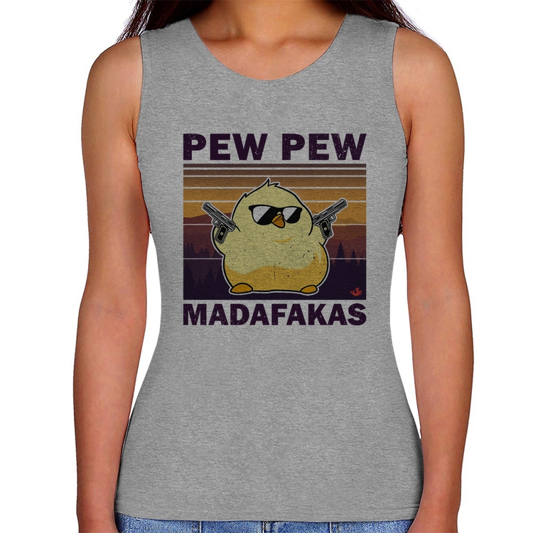 Regata Feminina Pew Pew Madafakas - Cinza