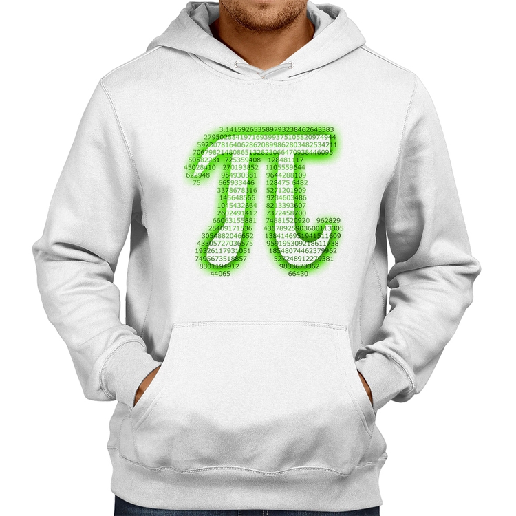 Moletom PI 3,14 Matemática Verde Neon - Branco
