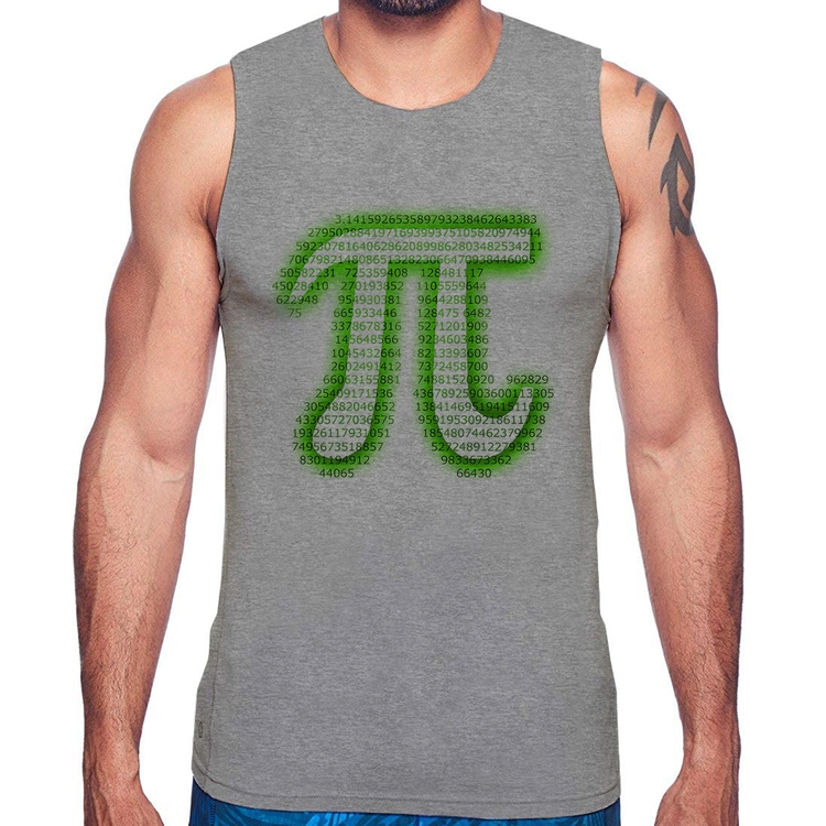 Regata PI 3,14 Matemática Verde Neon - Cinza