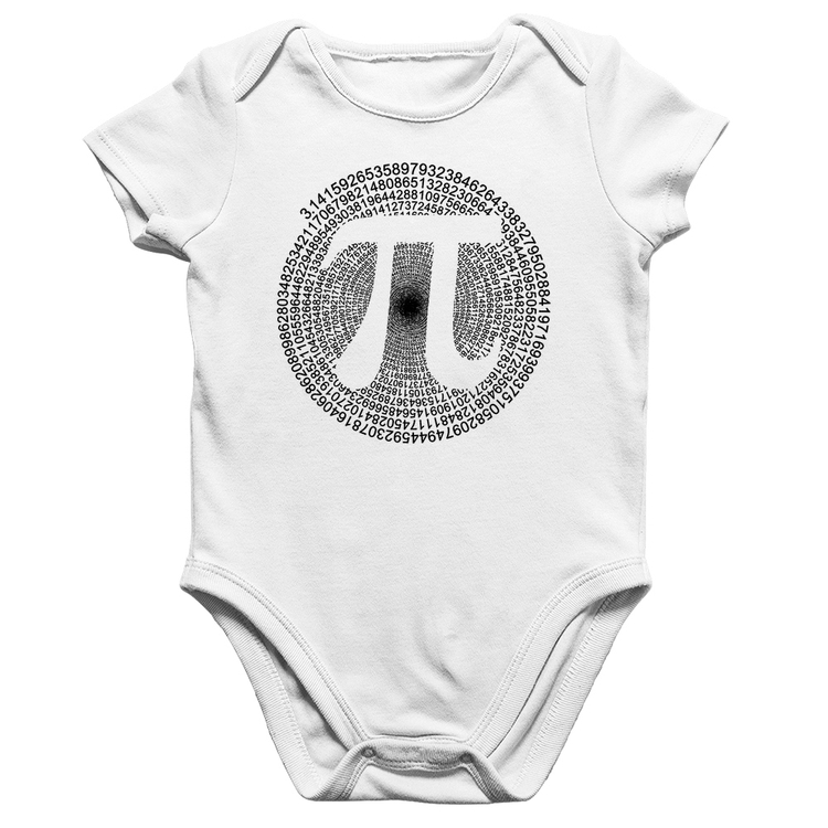 Body Bebê Algodão PI 3,14 Matemática Espiral - Branco