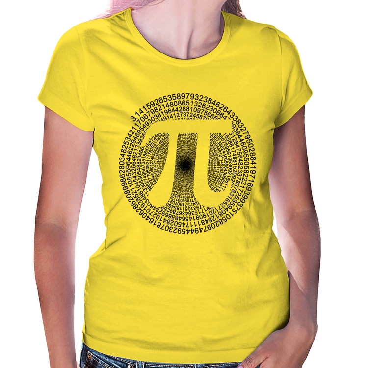 Baby Look PI 3,14 Matemática Espiral - Amarela